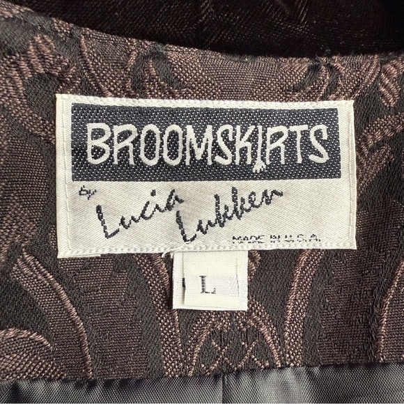 LUCIA LUKKEN Vintage Jacquard & Velvet Blazer L - Picture 6 of 8